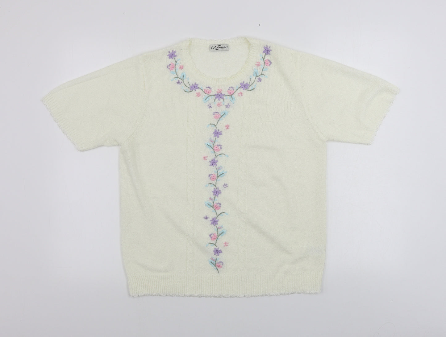 Littlewoods  Womens Beige Floral  Pullover Jumper Size 10