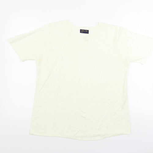 Gifford Fox  Womens Beige   Basic T-Shirt Size 14