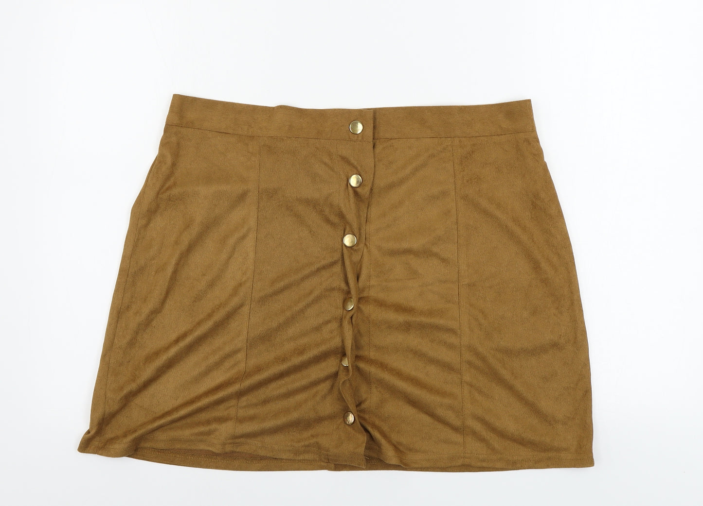 Preworn  Womens Brown   A-Line Skirt Size XL