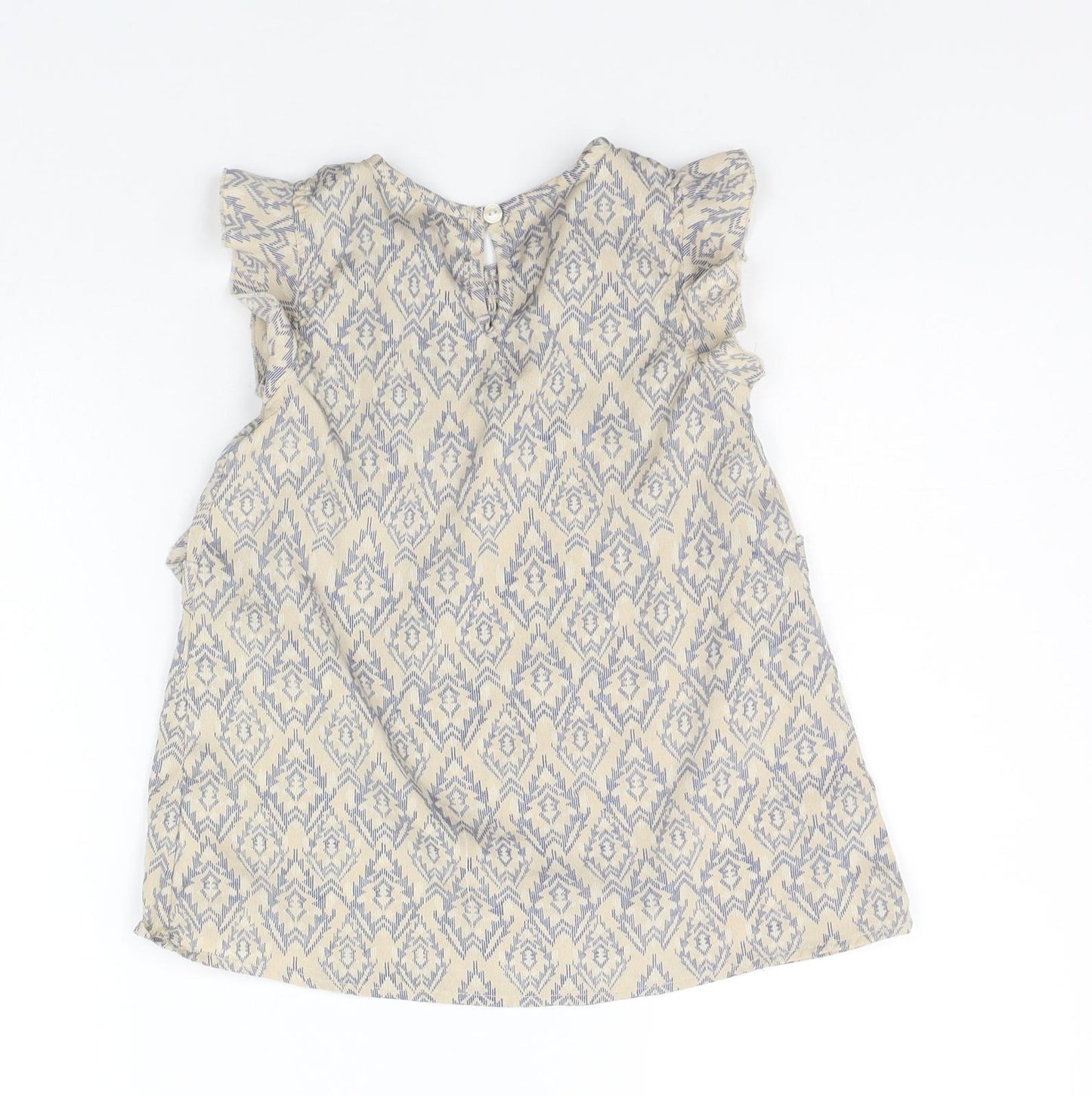 Matalan Girls Beige Geometric  A-Line  Size 4-5 Years