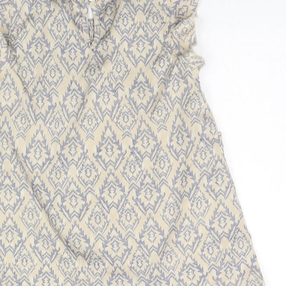Matalan Girls Beige Geometric  A-Line  Size 4-5 Years