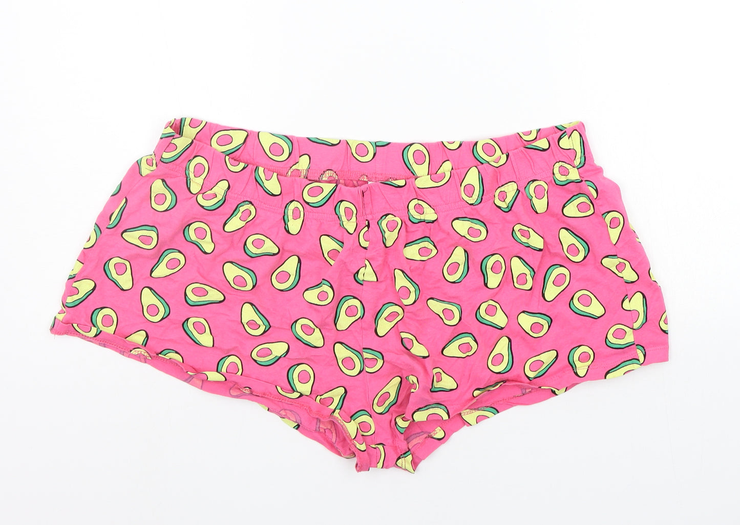 Ann Summers Womens Pink Geometric  Top Sleep Shorts Size 16  - Elasticated Waist