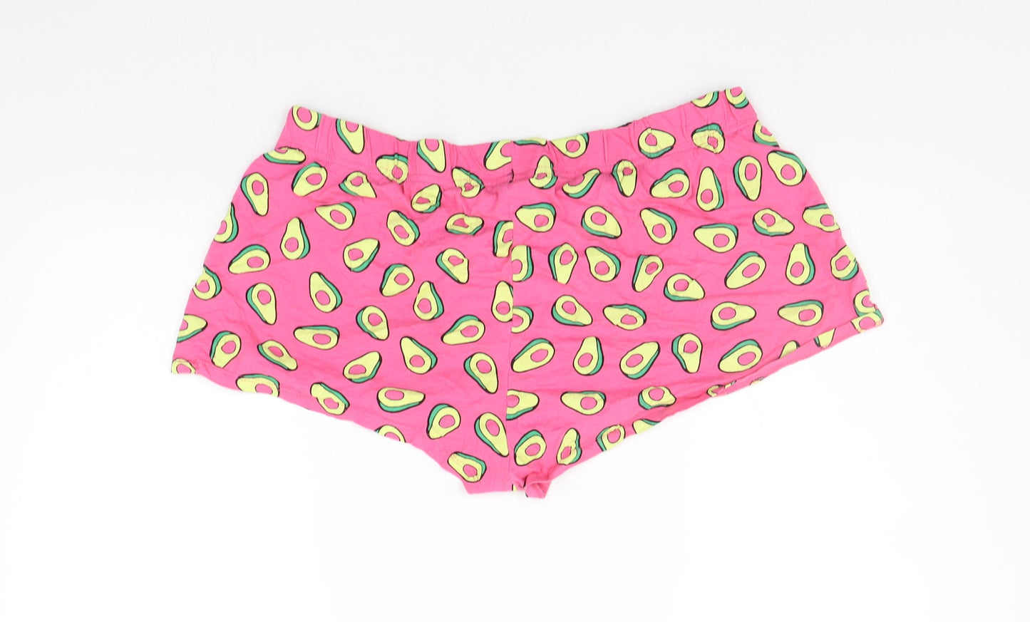 Ann Summers Womens Pink Geometric  Top Sleep Shorts Size 16  - Elasticated Waist