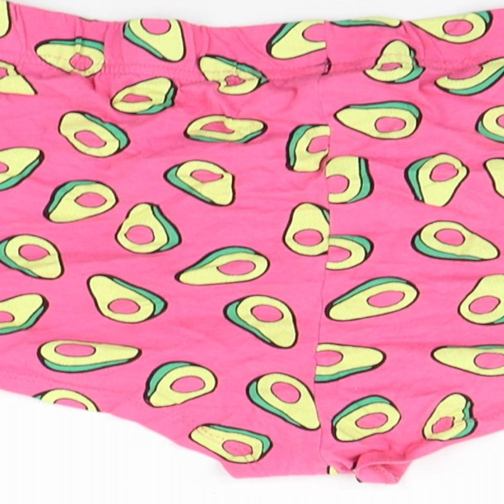 Ann Summers Womens Pink Geometric  Top Sleep Shorts Size 16  - Elasticated Waist