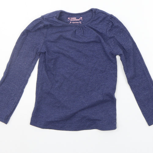 Young Dimension Girls Blue   Basic T-Shirt Size 4-5 Years