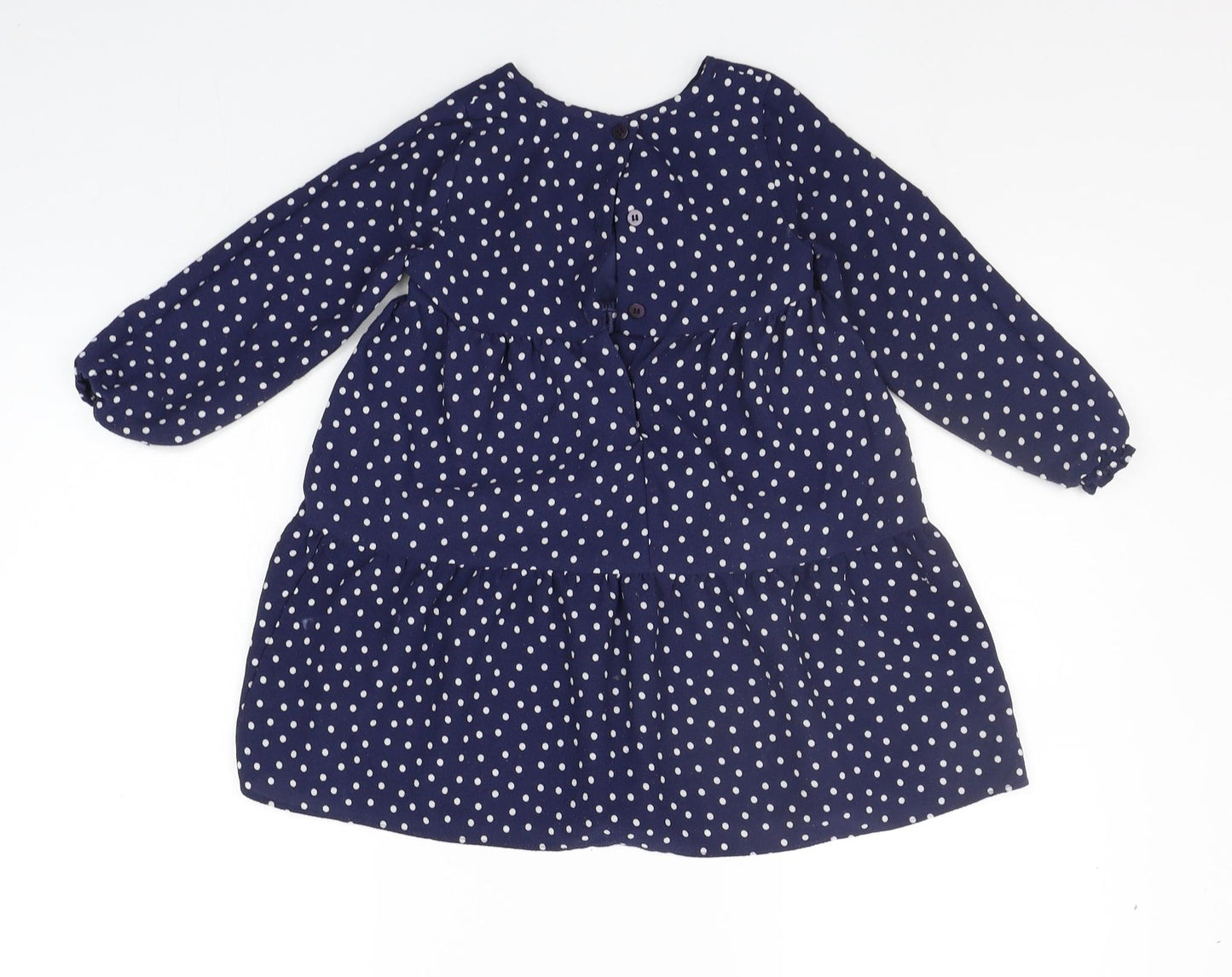 Nutmeg Girls Blue Polka Dot  A-Line  Size 4-5 Years