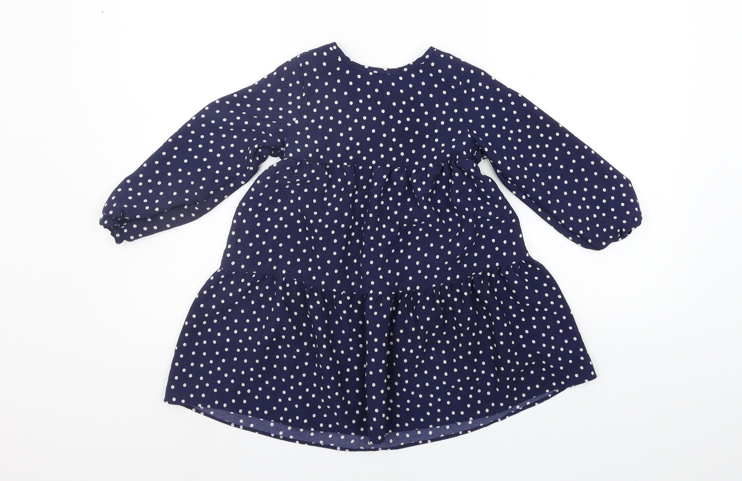 Nutmeg Girls Blue Polka Dot  A-Line  Size 4-5 Years