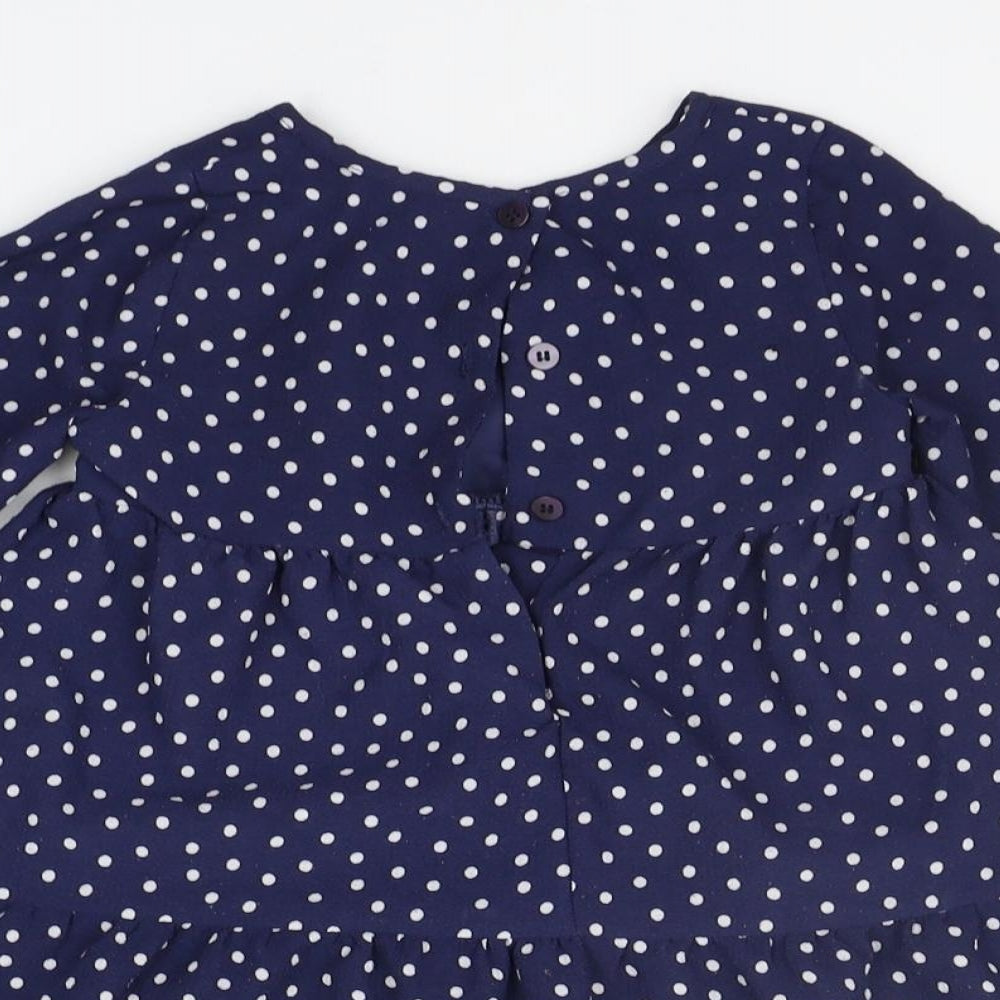 Nutmeg Girls Blue Polka Dot  A-Line  Size 4-5 Years