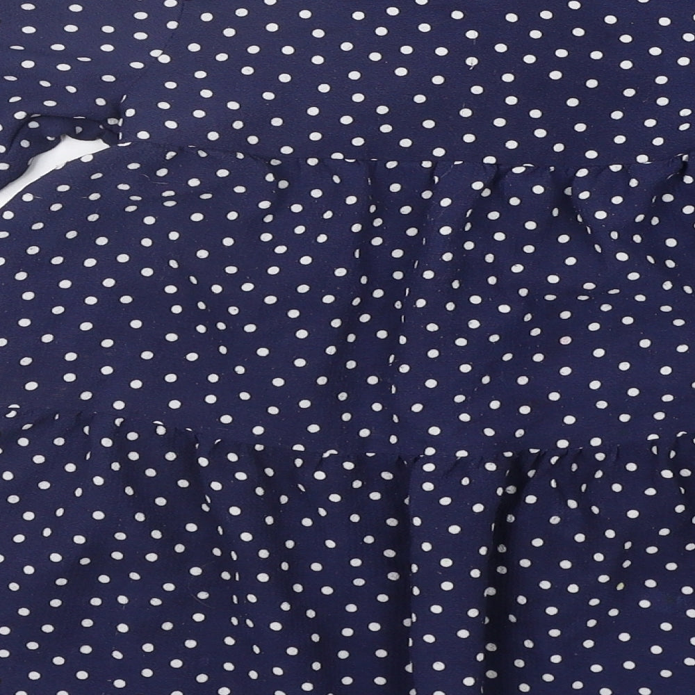 Nutmeg Girls Blue Polka Dot  A-Line  Size 4-5 Years
