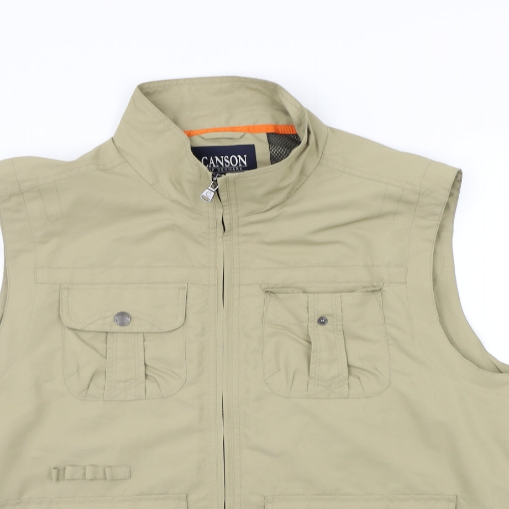 Canson Of Denmark Mens Beige   Gilet Coat Size XL