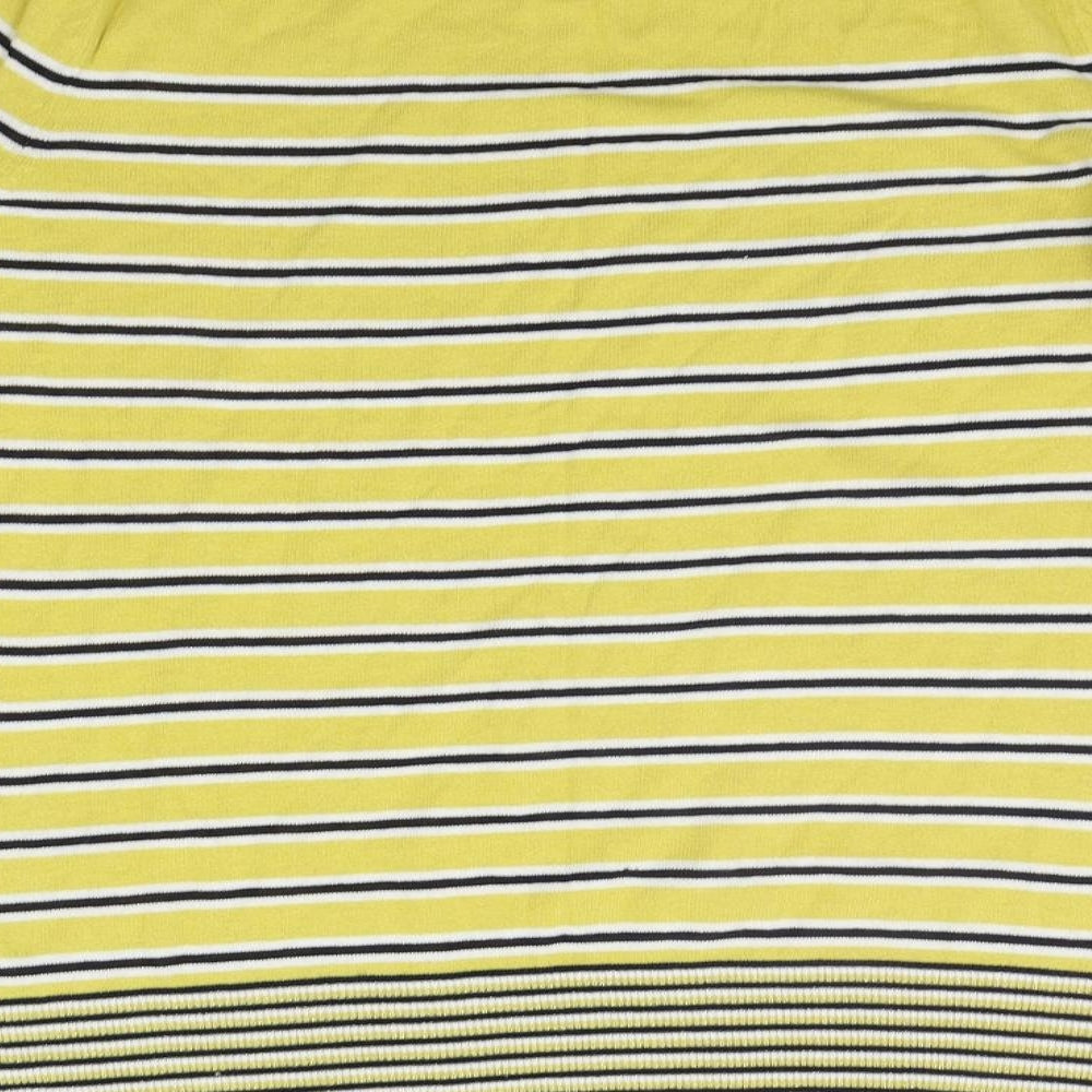 NEXT Womens Yellow Striped  Pullover Jumper Size 16