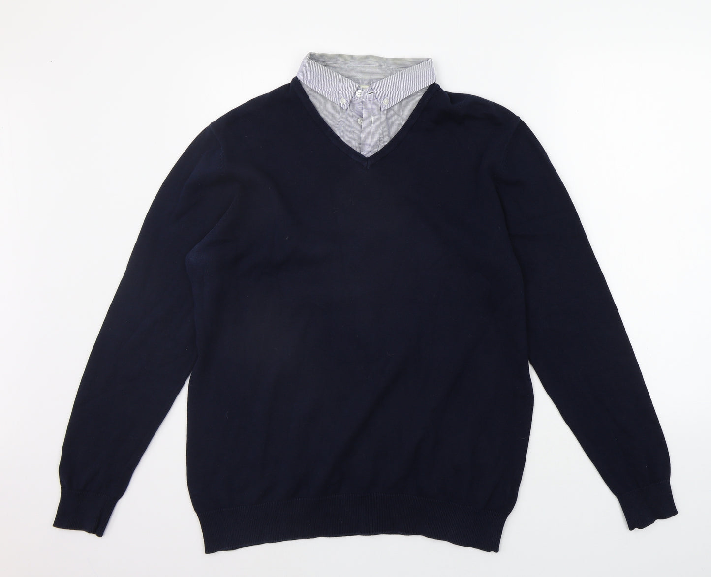 George Mens Blue   Pullover Jumper Size L