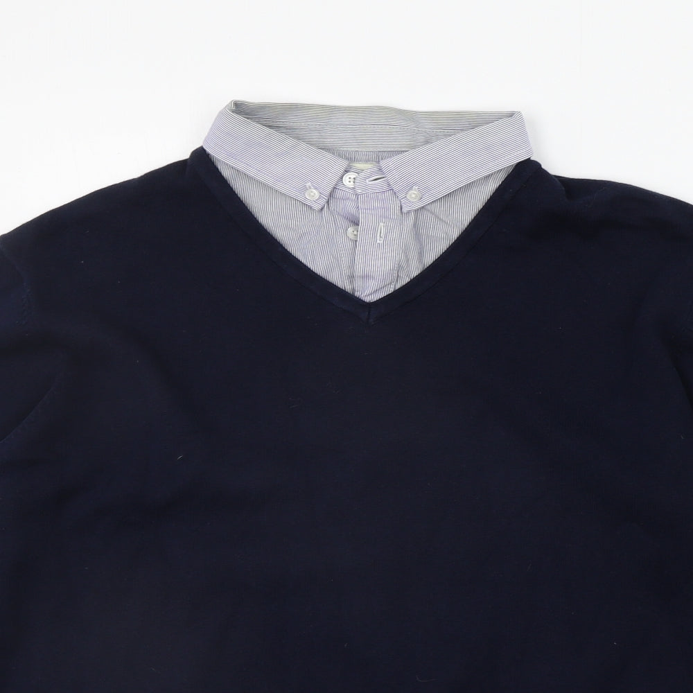 George Mens Blue   Pullover Jumper Size L