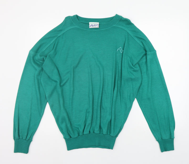 GREENWOODS Womens Green   Pullover Jumper Size M