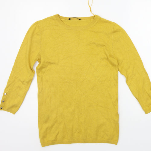 Stradivarius Womens Yellow   Pullover Jumper Size M