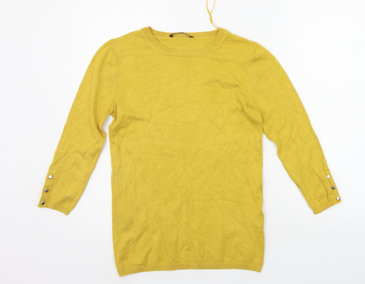 Stradivarius Womens Yellow Pullover Jumper Size M