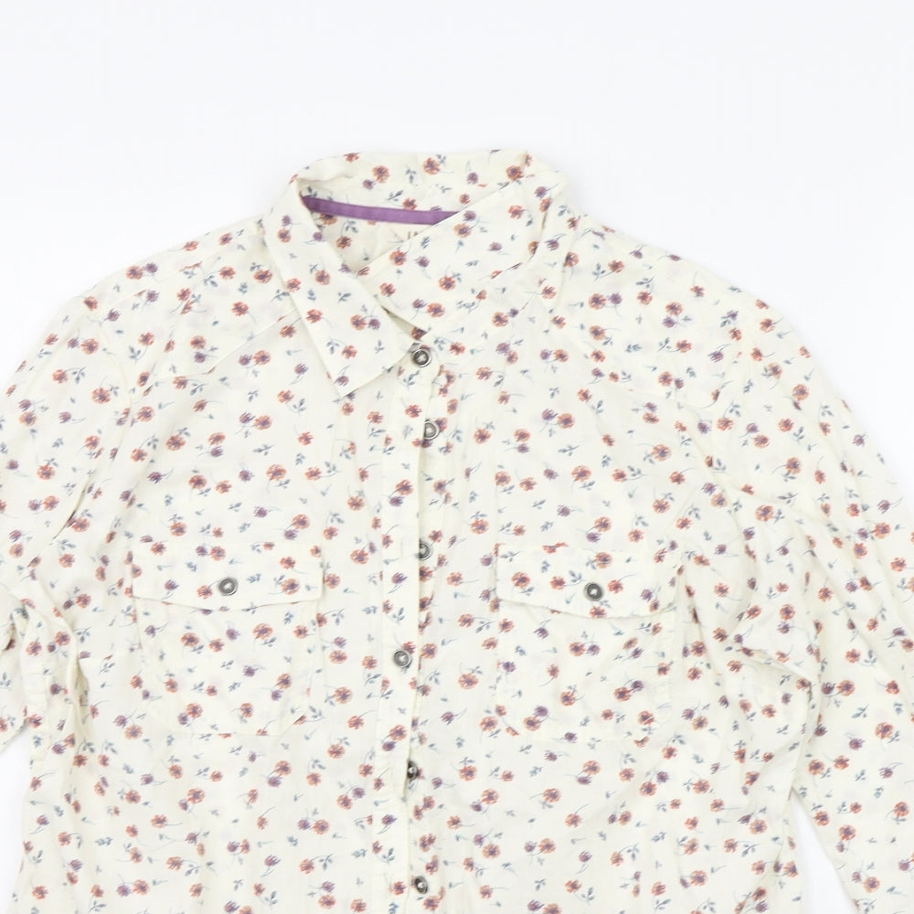 Marks and Spencer Womens Beige Floral  Camisole Button-Up Size 12