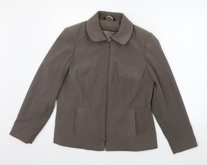 Classic Womens Grey Jacket Blazer Size 14