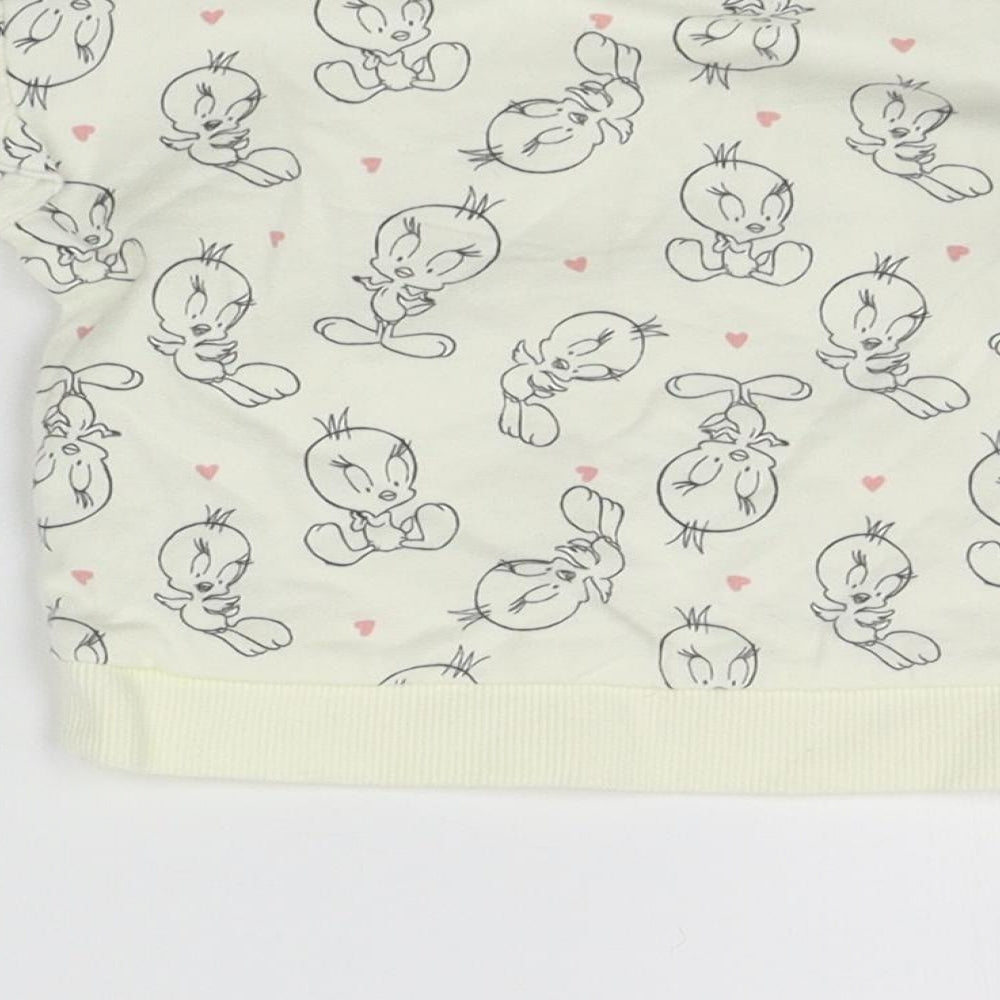 George Girls White Geometric  Pullover Jumper Size 3-6 Months