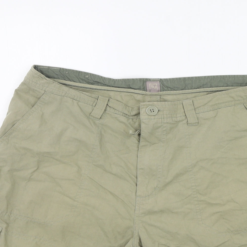 TU Mens Green   Chino Shorts Size 34 in