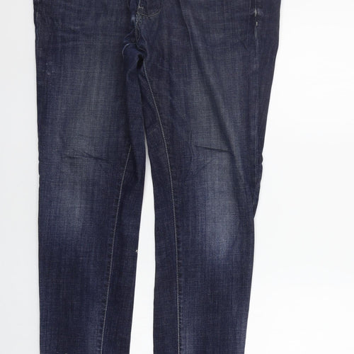 GAS Womens Blue   Straight Jeans Size 38 in L31 in