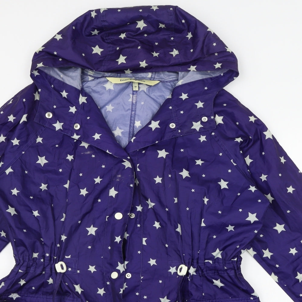 Emma Bridgewater Womens Purple Geometric  Rain Coat Coat Size M