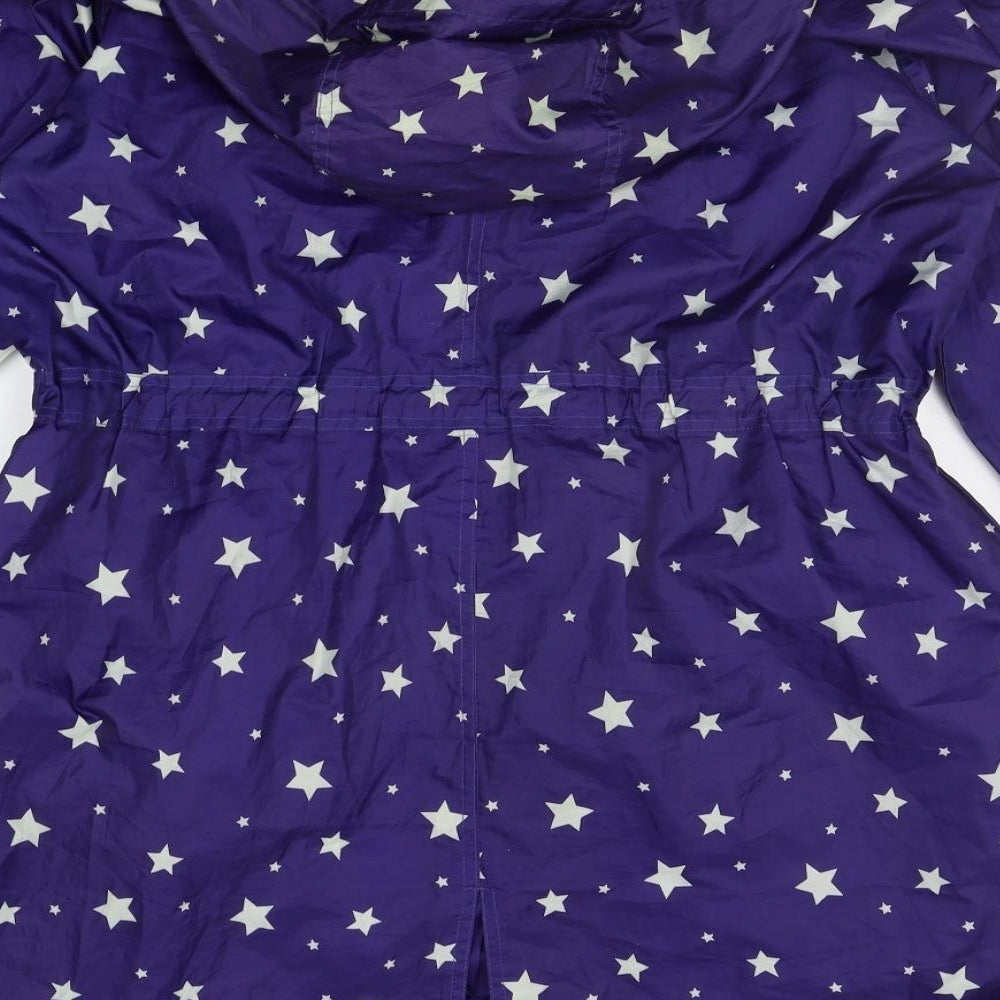 Emma Bridgewater Womens Purple Geometric  Rain Coat Coat Size M