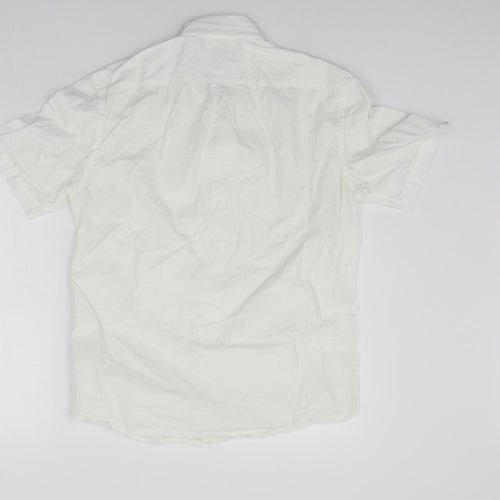 H&M Mens White    Button-Up Size S