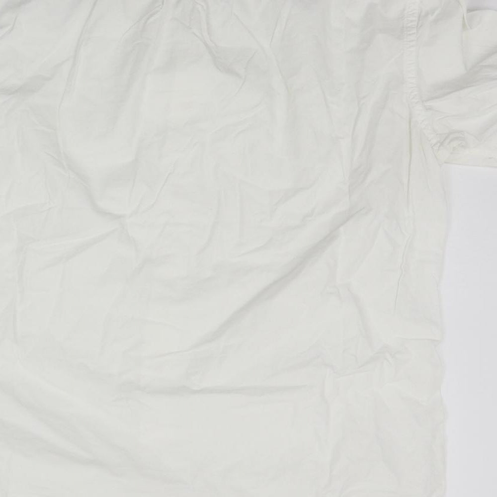 H&M Mens White    Button-Up Size S