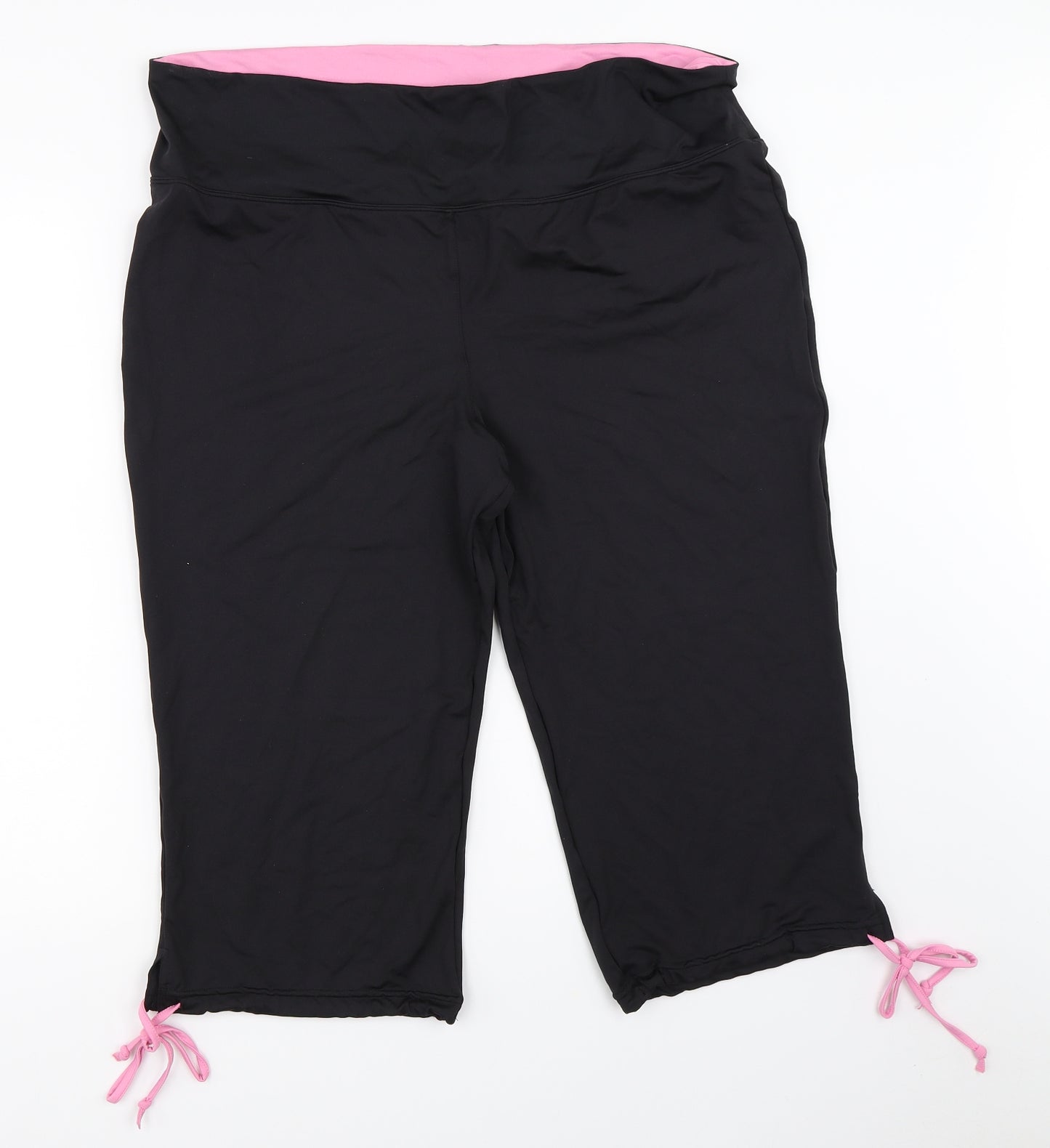 George Womens Black   Cropped Leggings Size 20 L18 in