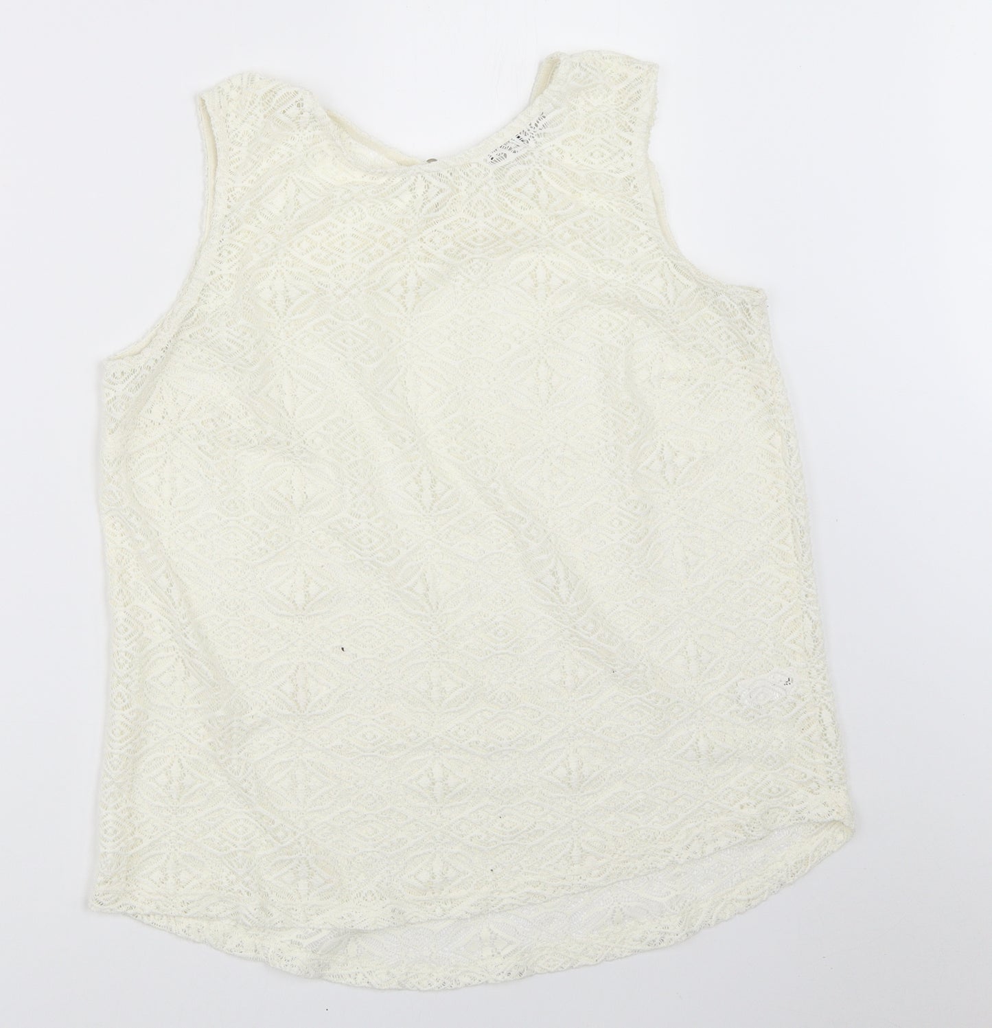 TU Womens Ivory   Basic Blouse Size 12