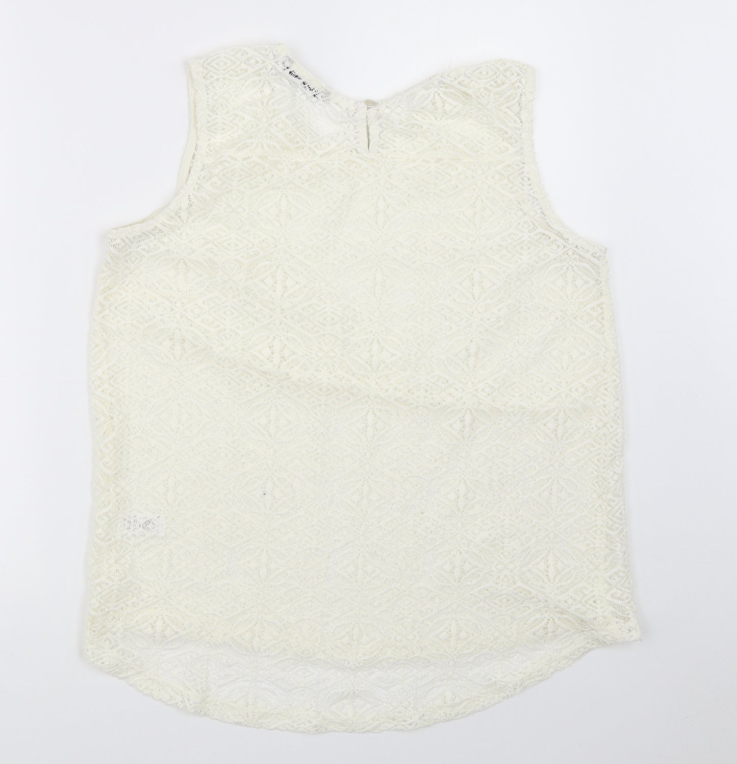 TU Womens Ivory   Basic Blouse Size 12