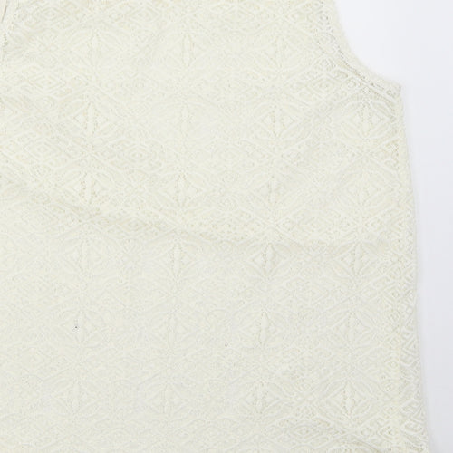 TU Womens Ivory   Basic Blouse Size 12