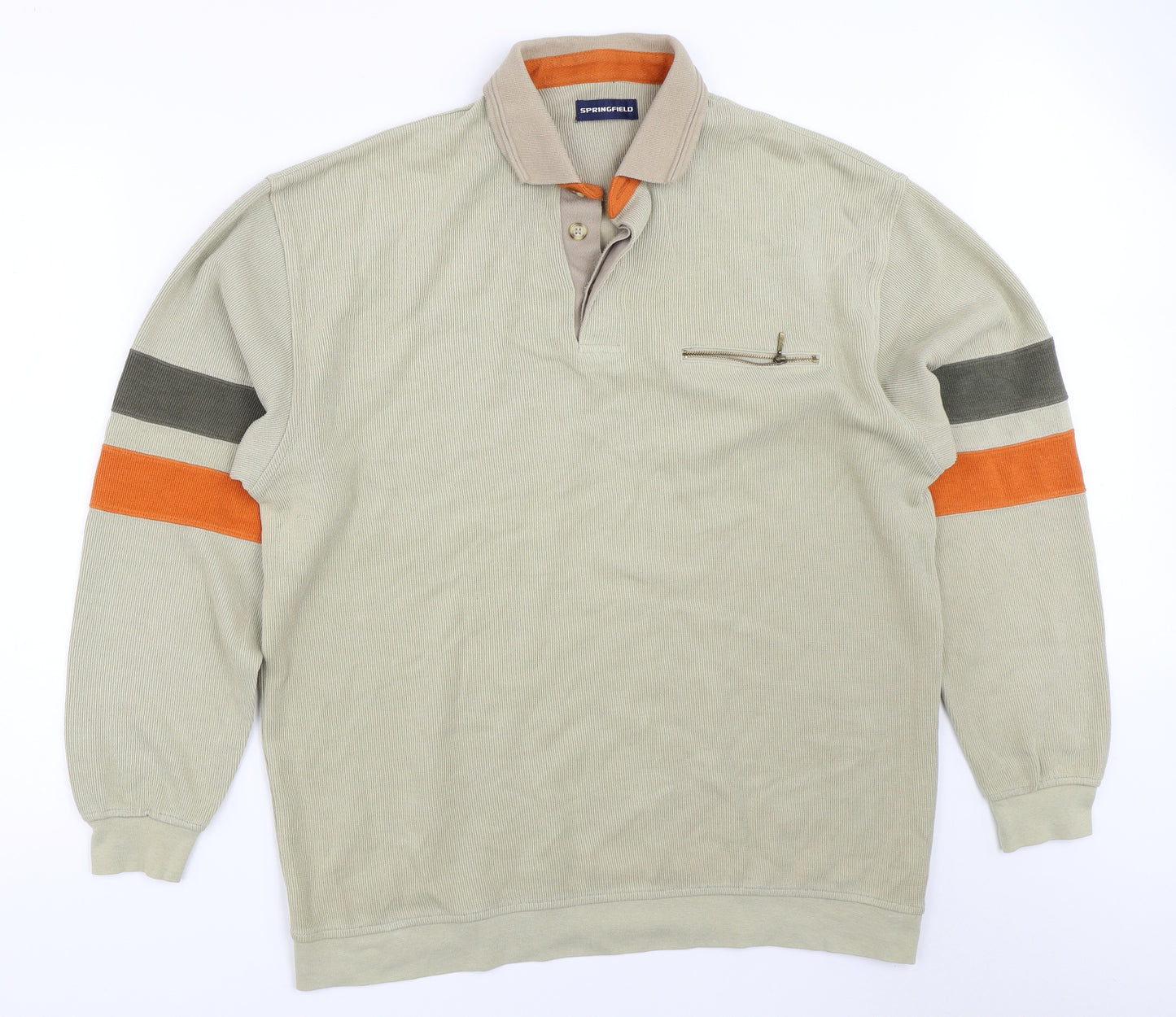 Springfield Mens Beige   Pullover Sweatshirt Size L