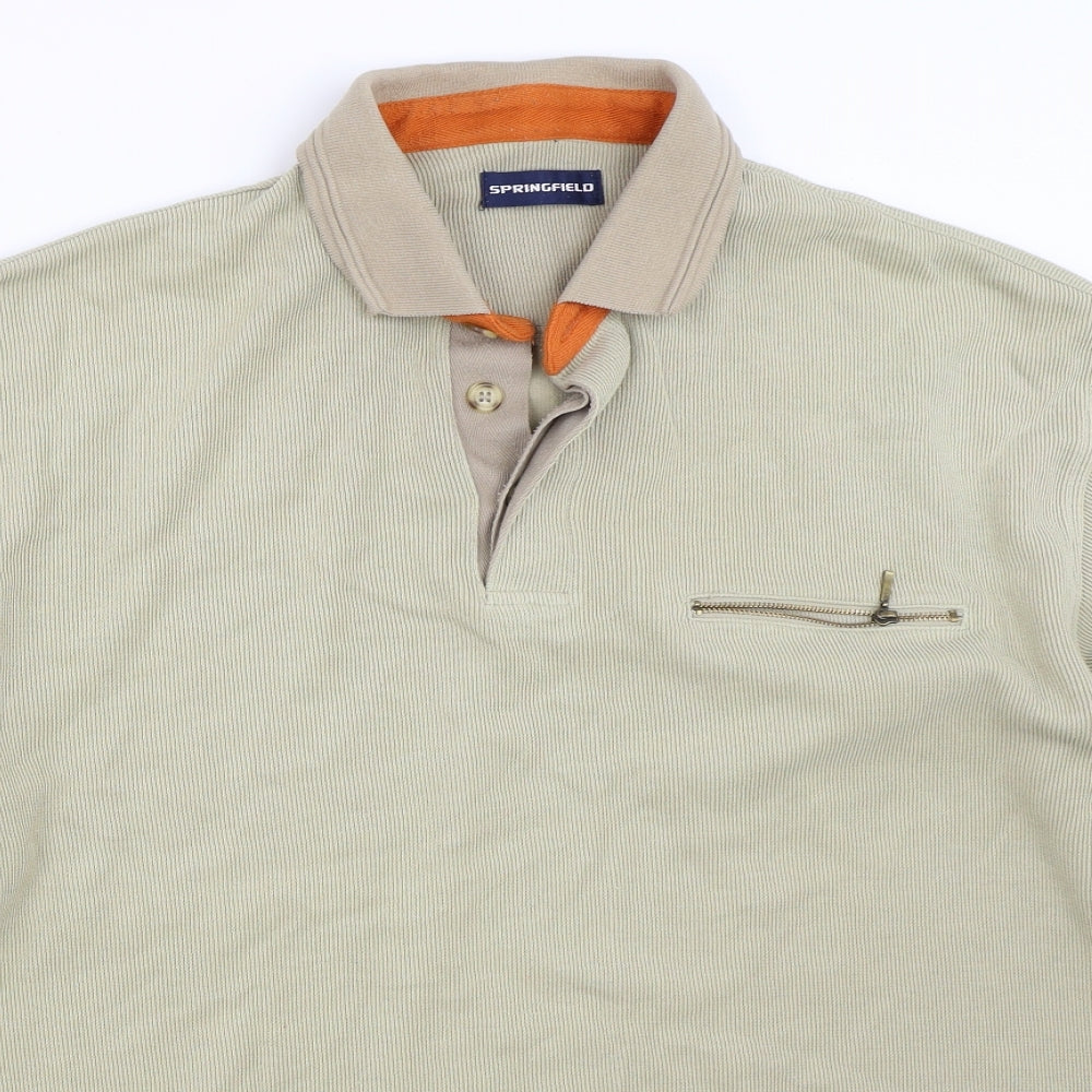 Springfield Mens Beige   Pullover Sweatshirt Size L
