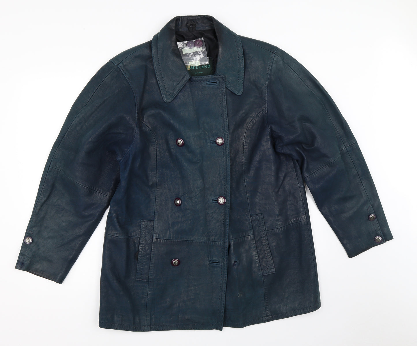 Lakeland Womens Blue   Overcoat Coat Size 14