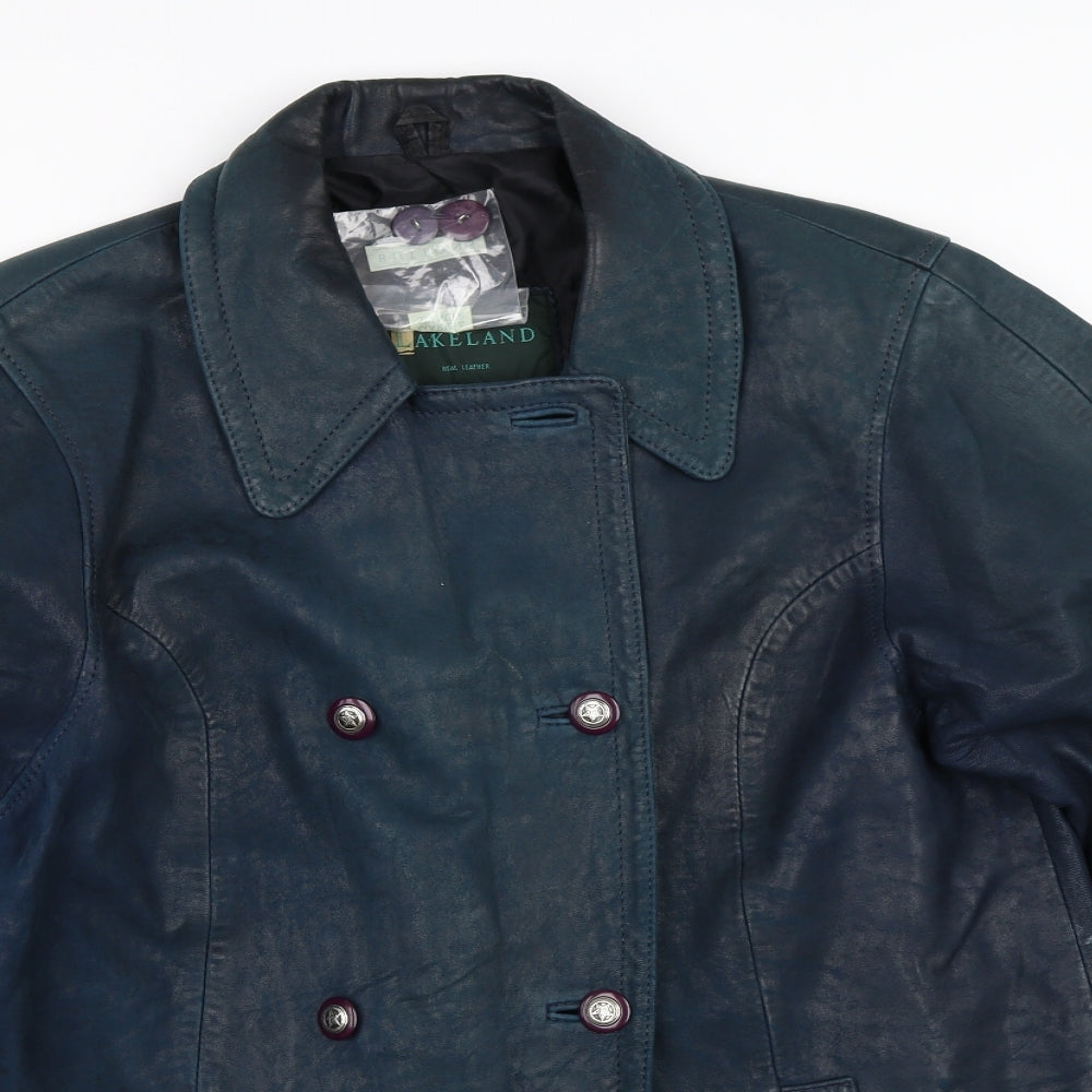 Lakeland Womens Blue   Overcoat Coat Size 14