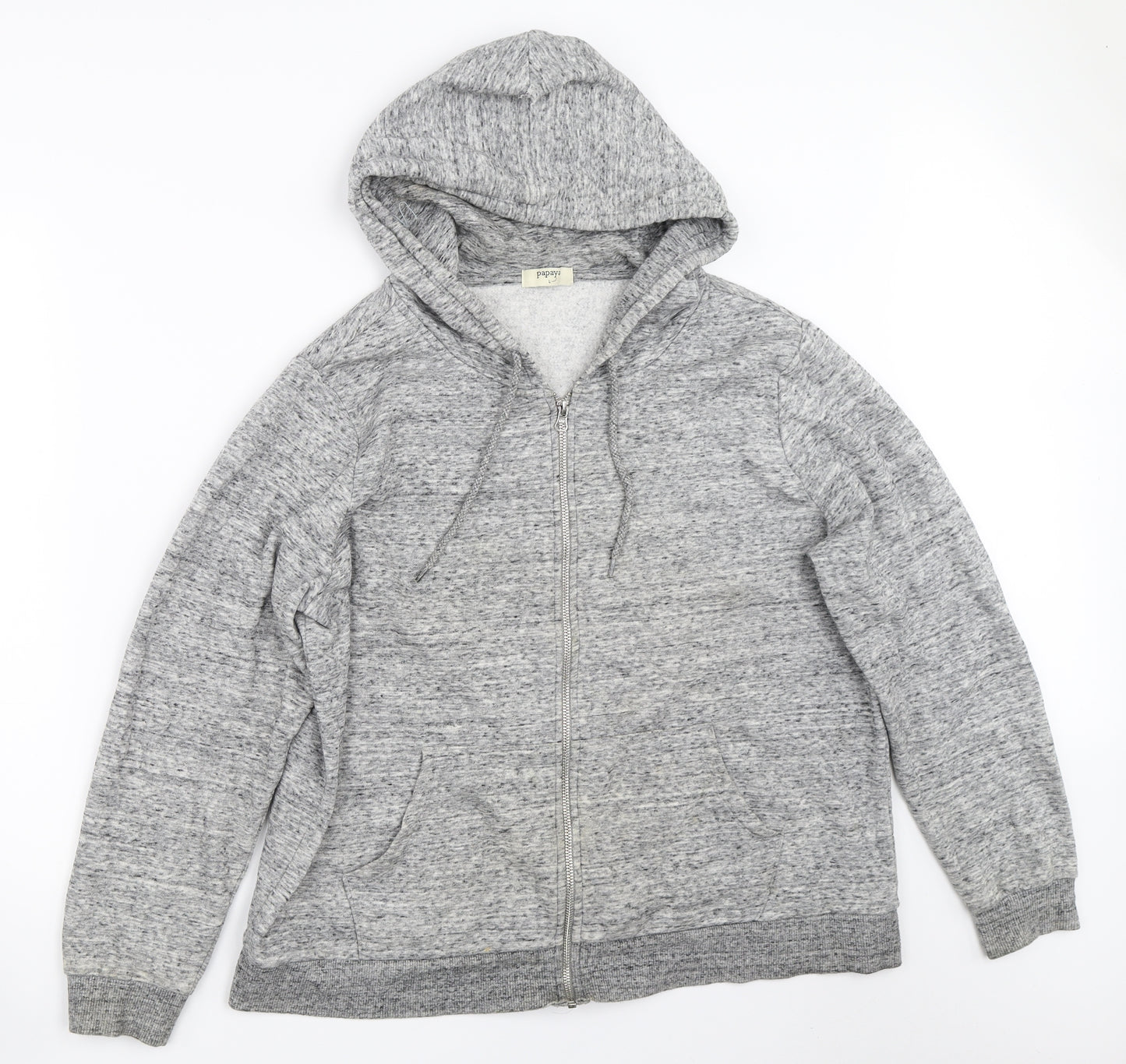 Papaya Womens Grey   Full Zip Hoodie Size L