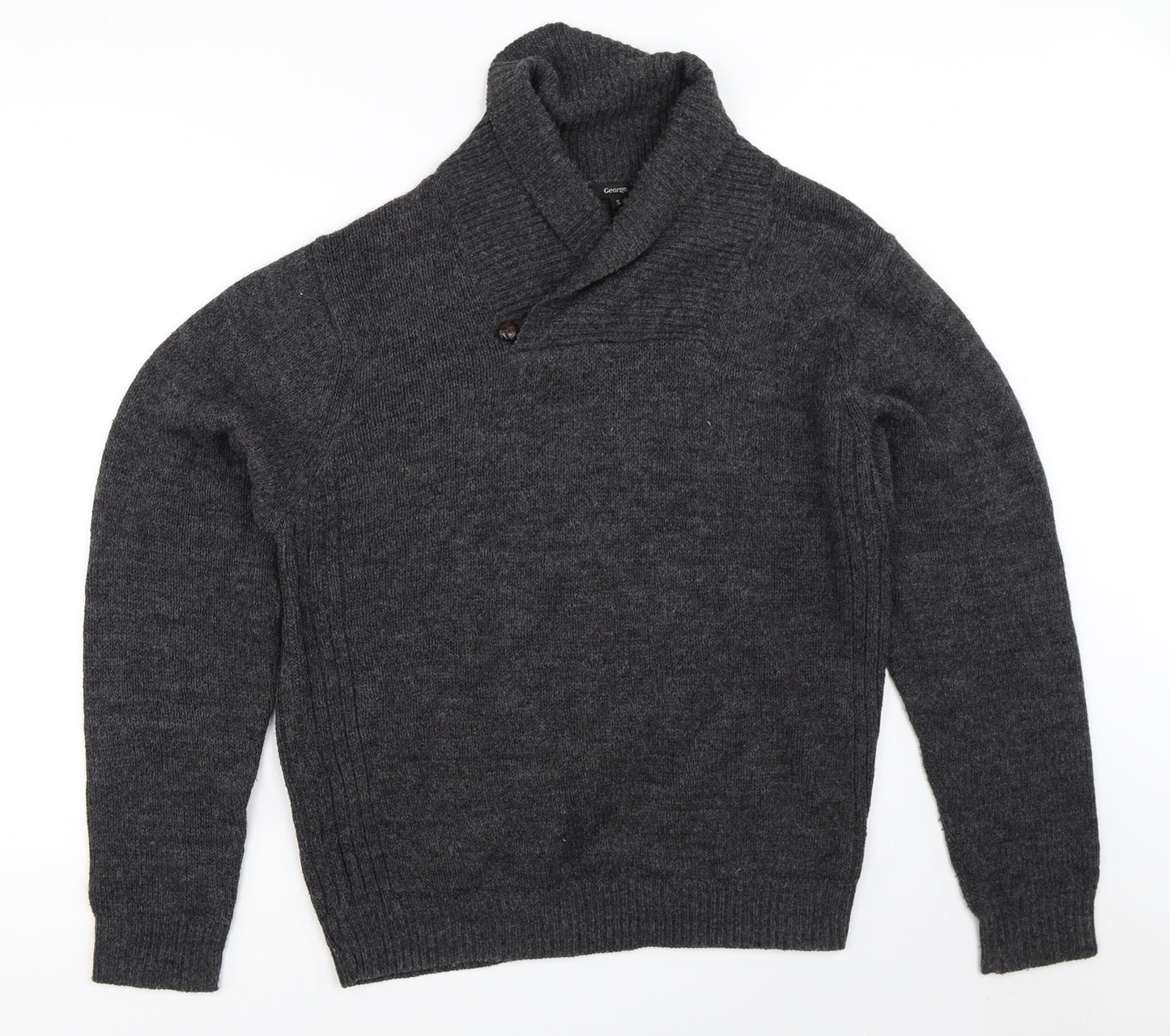 George Mens Grey   Pullover Jumper Size S