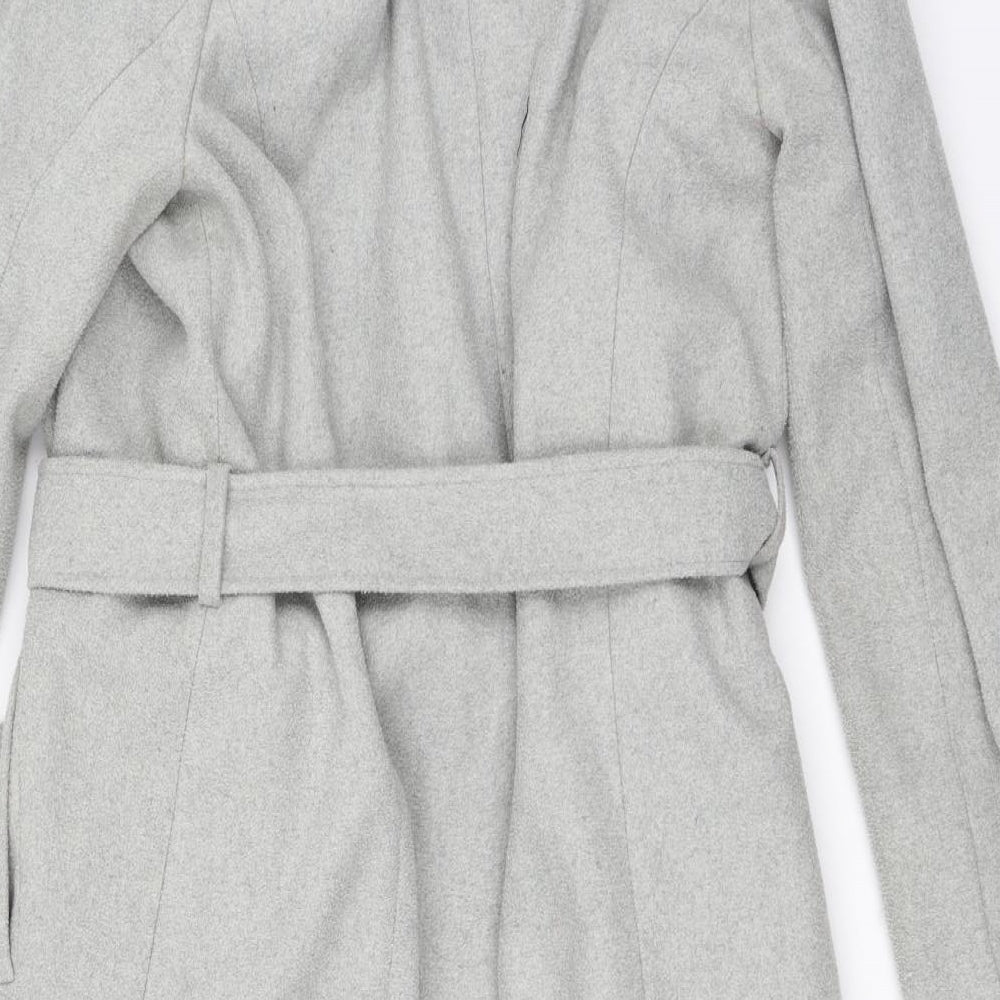 New Look Womens Grey   Overcoat Coat Size 8