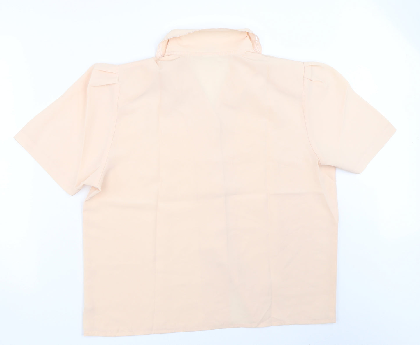 Canda Womens Beige   Basic Button-Up Size 18