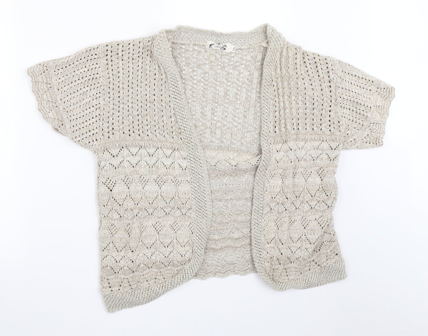 Choice Collection Womens Beige   Cardigan Jumper Size 2XL