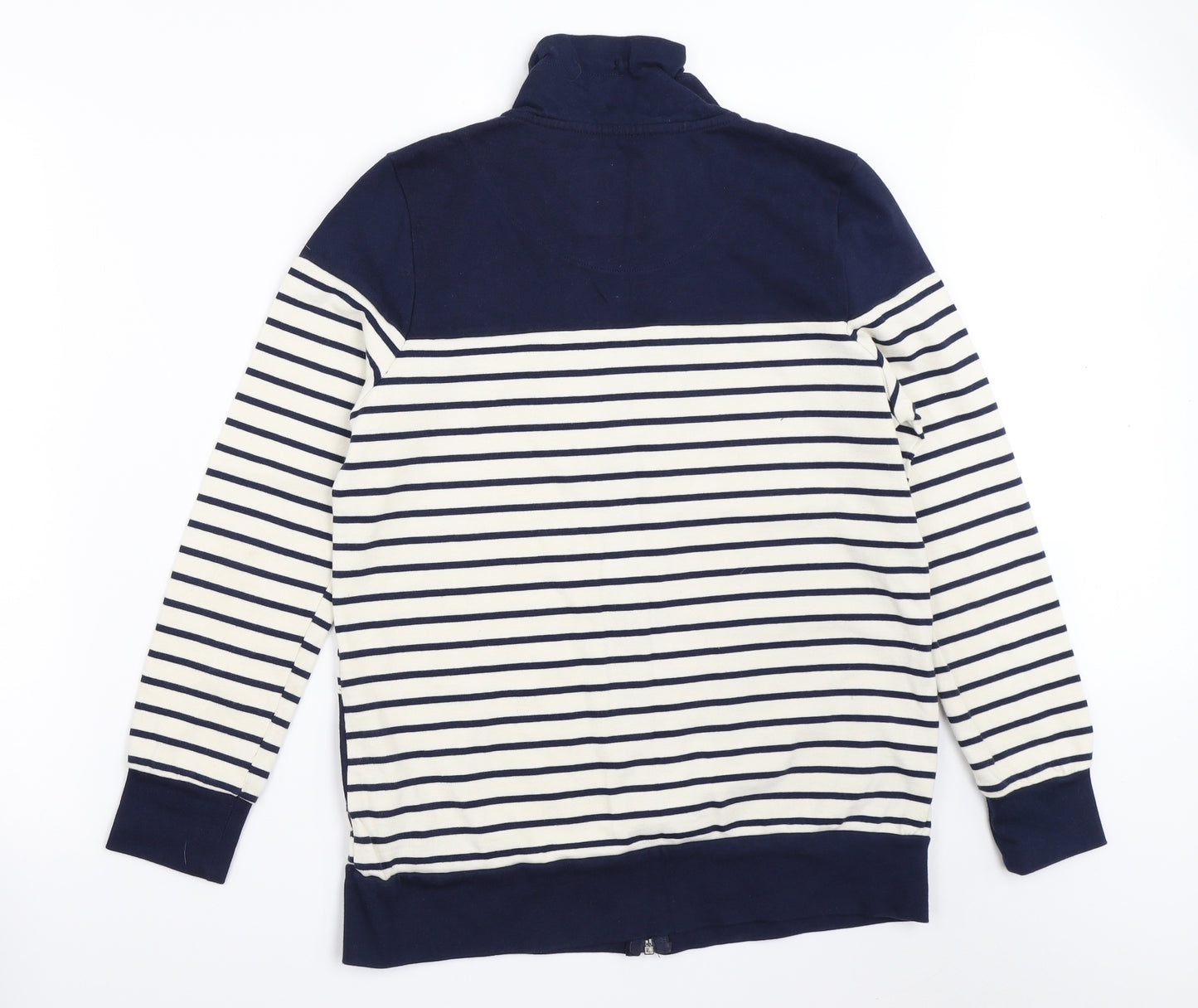 TU Womens Blue Striped  Full Zip Sweatshirt Size 12