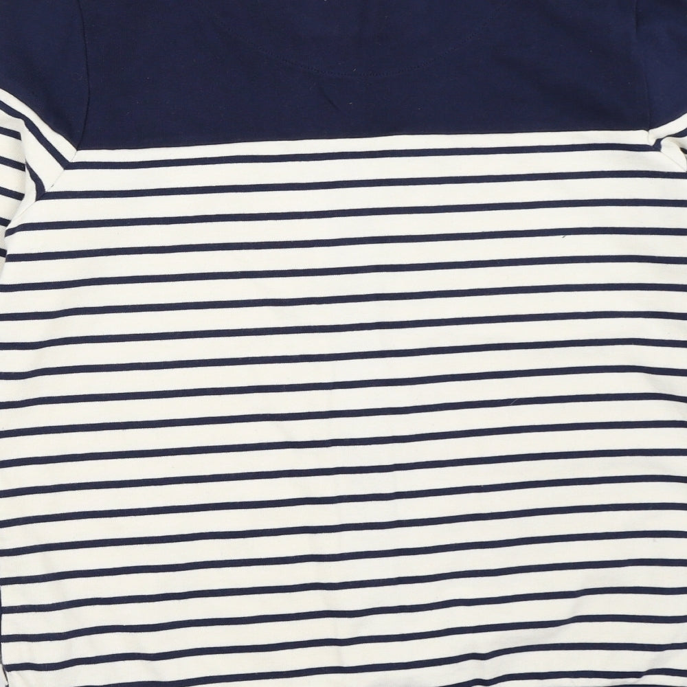 TU Womens Blue Striped  Full Zip Sweatshirt Size 12