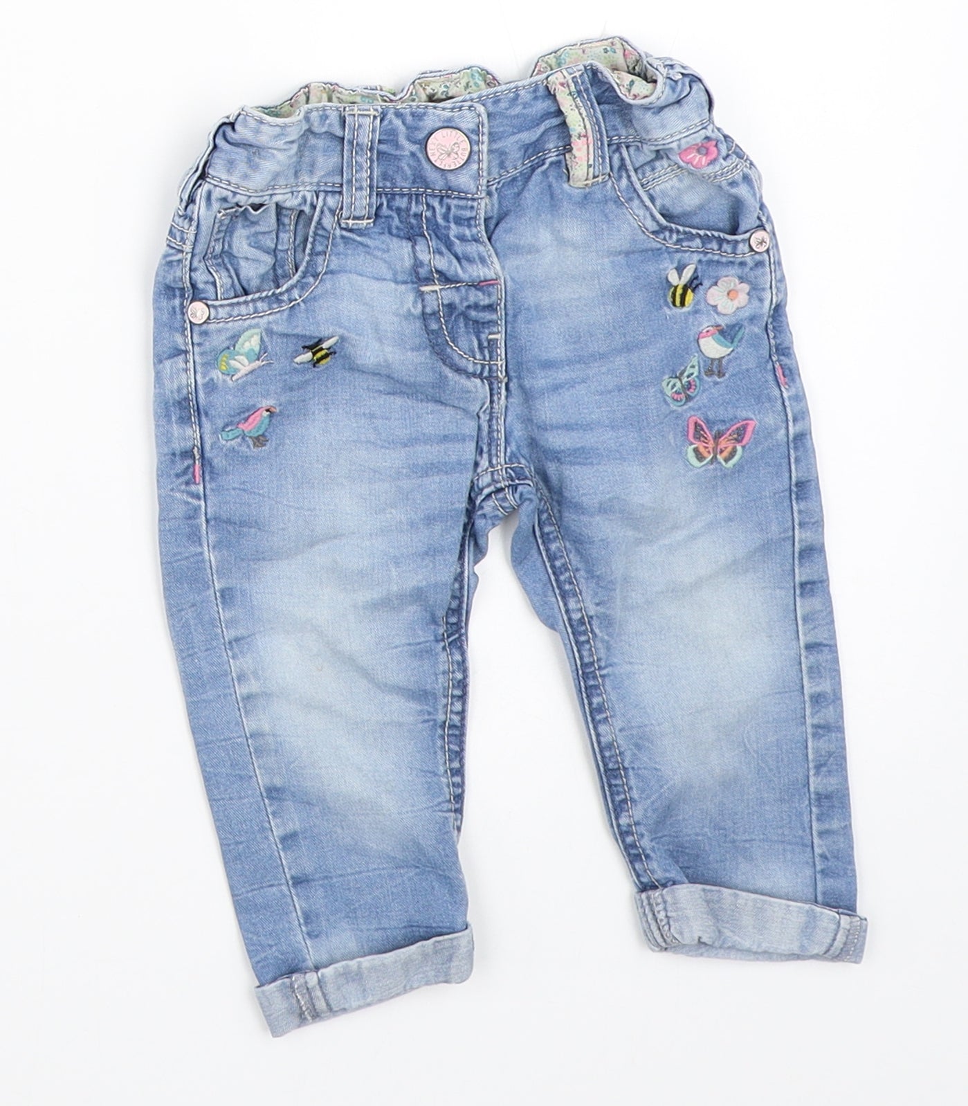 NEXT Girls Blue   Capri Jeans Size 6-9 Months