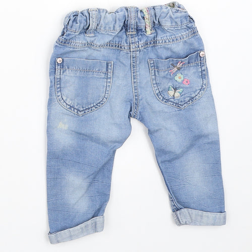 NEXT Girls Blue   Capri Jeans Size 6-9 Months