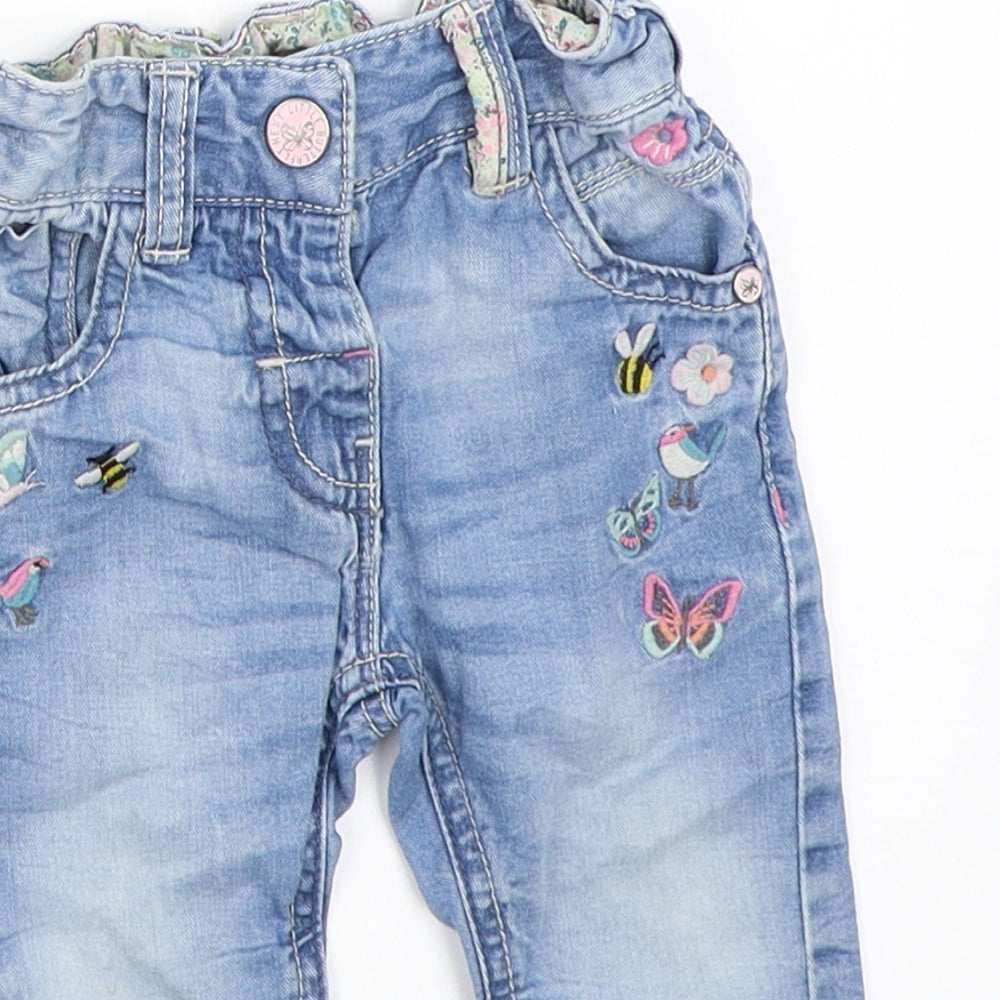 NEXT Girls Blue   Capri Jeans Size 6-9 Months