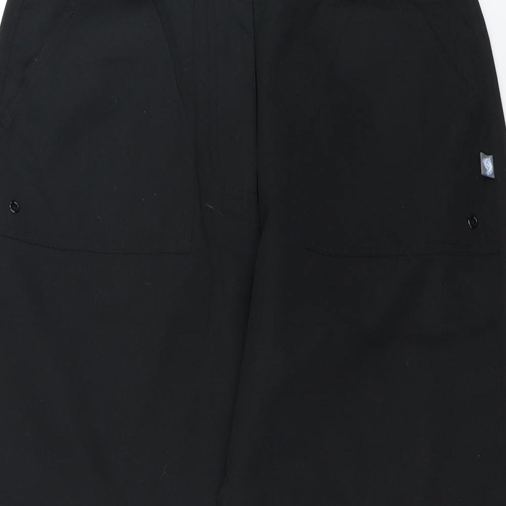 Makro Womens Black   Cropped Trousers Size 14 L23 in