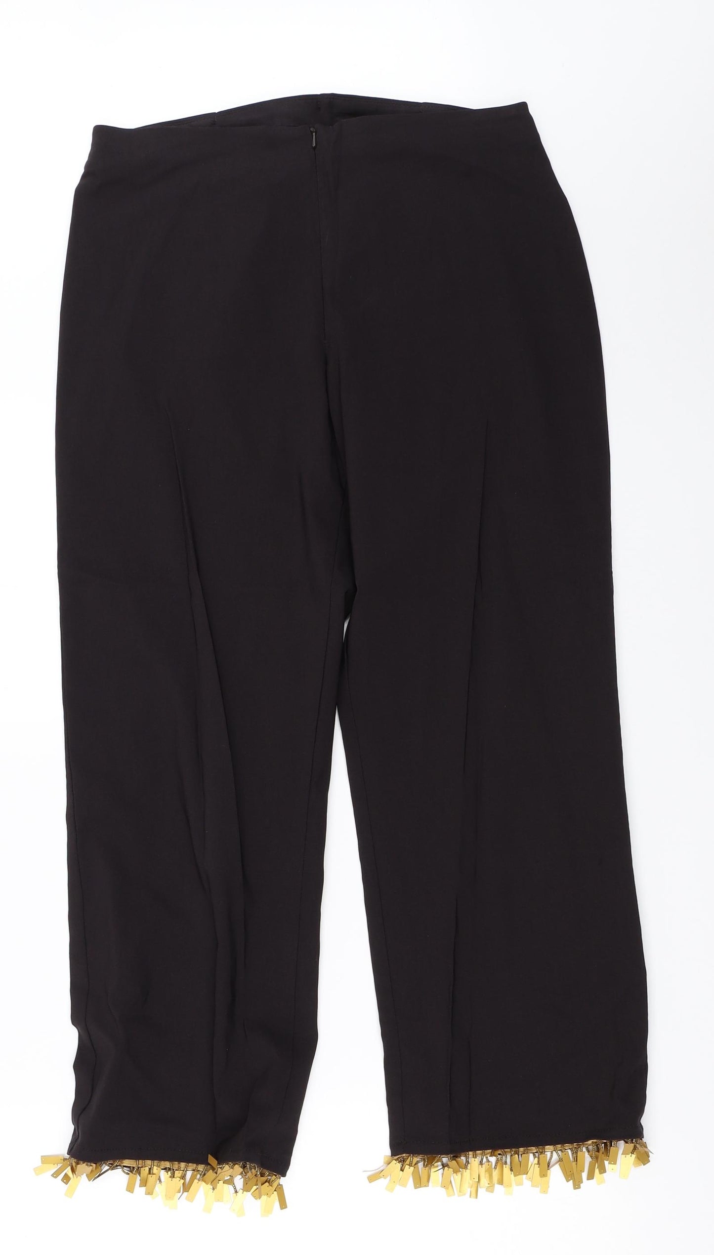 George Womens Black   Capri Trousers Size 12 L24.5 in