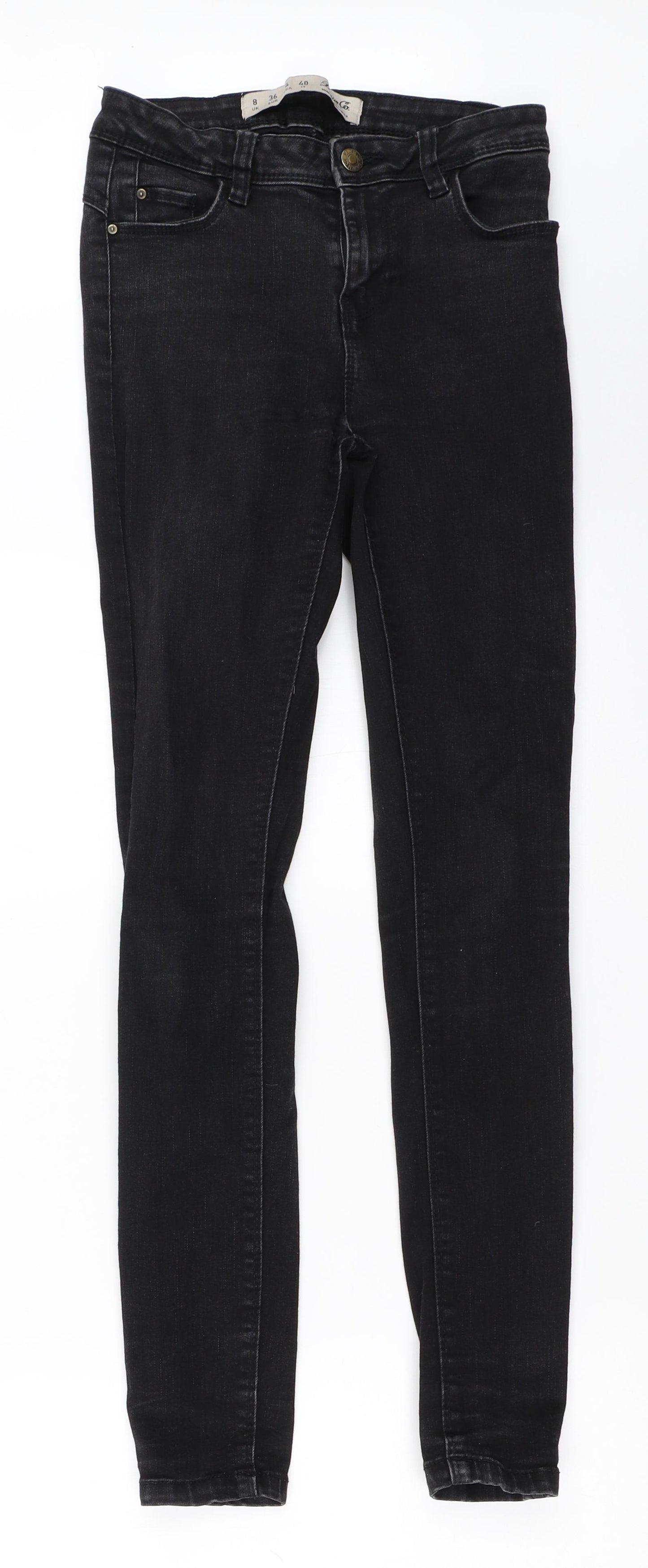 Primark Womens Black   Skinny Jeans Size 8 L28 in